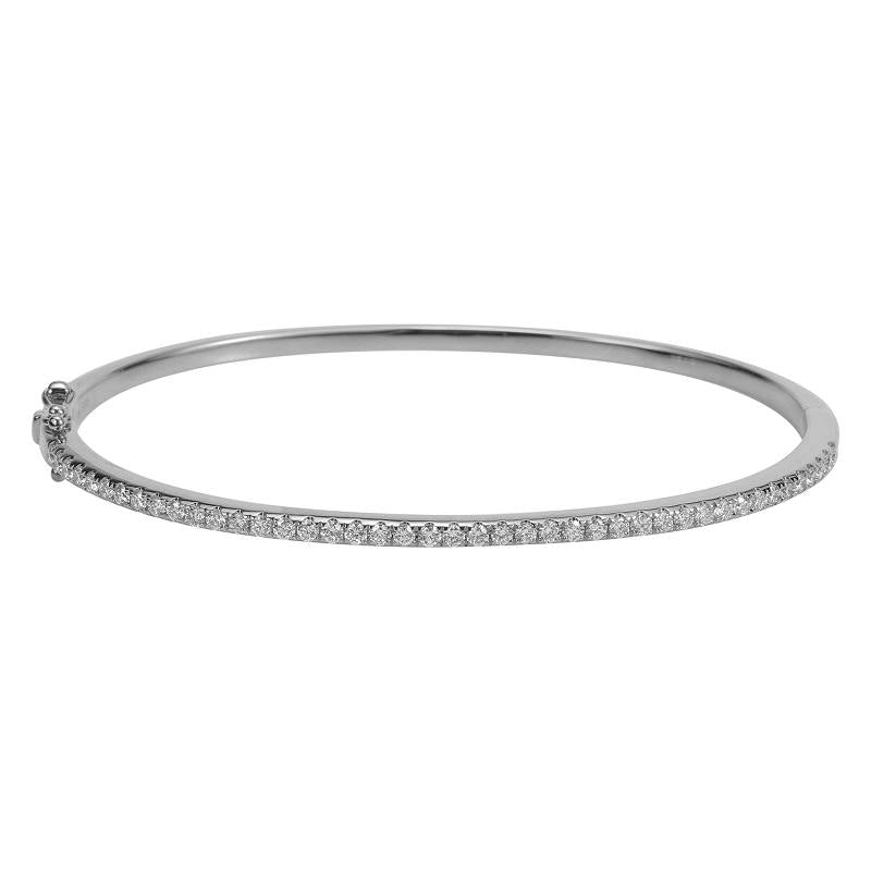 14K Rose Gold Diamond Bangle