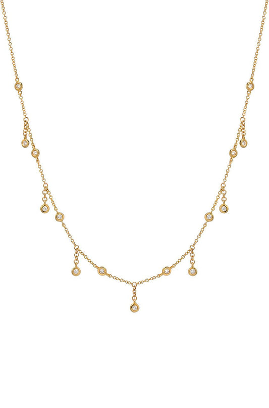 14K Diamond Shaker Necklace