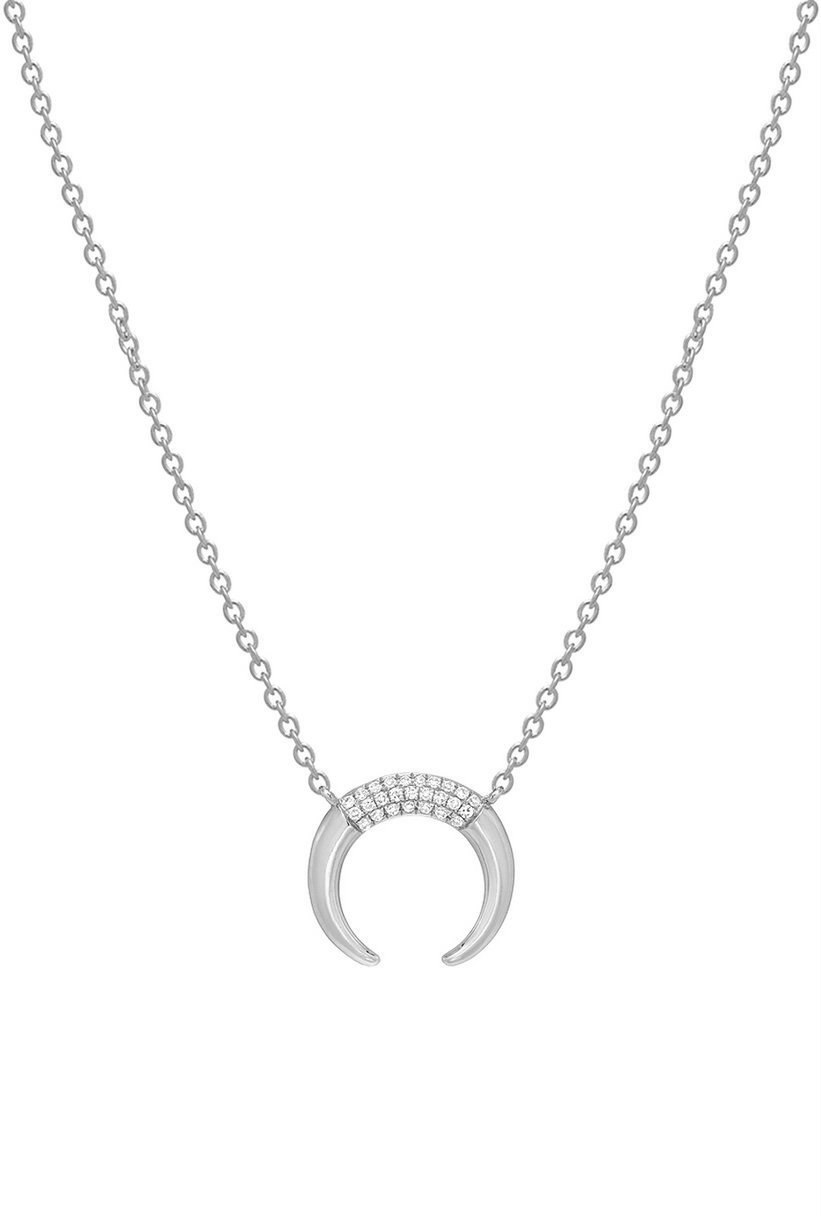 14K Yellow Gold Double Horn Necklace