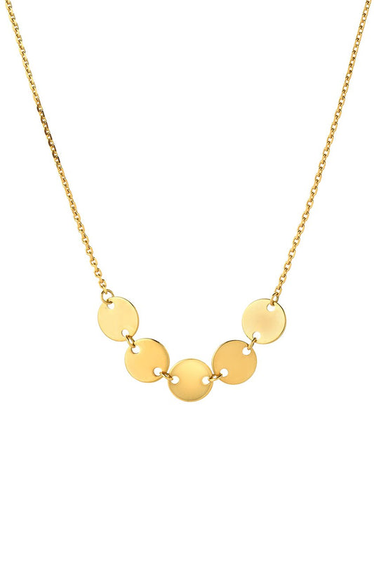 14k Disc Necklace