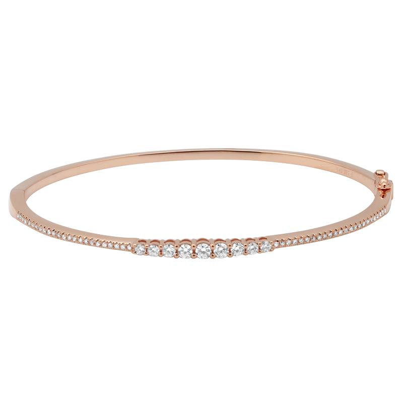 14K Yellow Gold Diamond Bangle