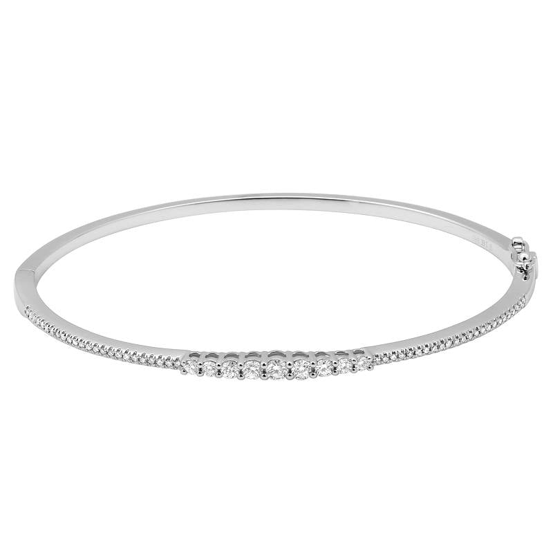 14K Yellow Gold Diamond Bangle