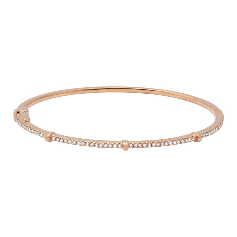 14K Yellow Gold Diamond Bangle