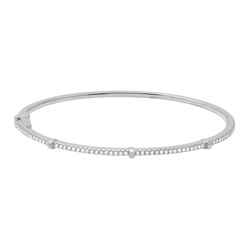 14K Yellow Gold Diamond Bangle