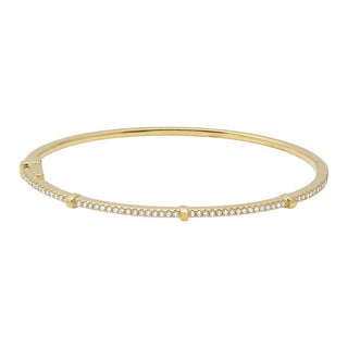 14K Yellow Gold Diamond Bangle