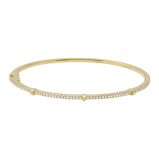 14K Yellow Gold Diamond Bangle