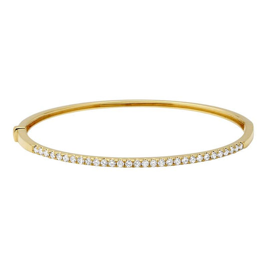 14K Yellow Gold Diamond Bangle