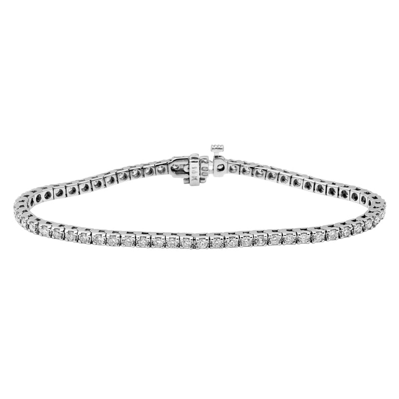 14K White Gold Tennis Bracelet