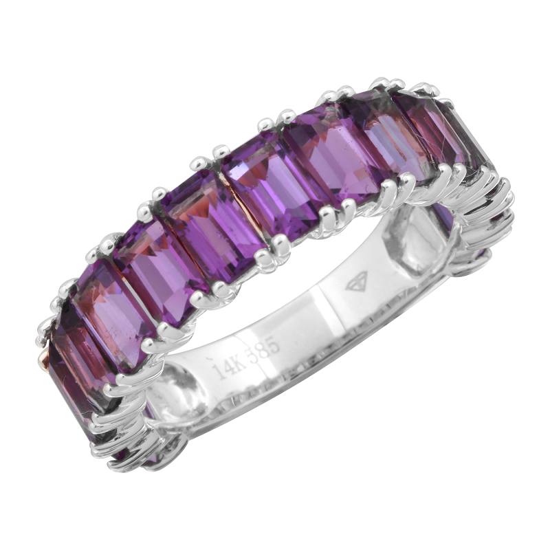 14K Rose Gold Purple Amethyst Ring