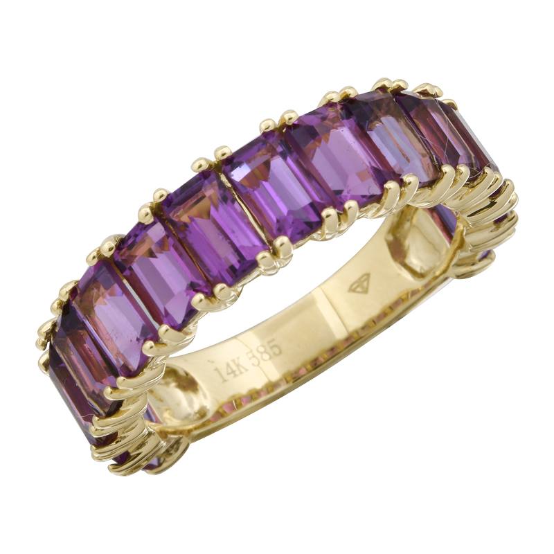 14K Rose Gold Purple Amethyst Ring