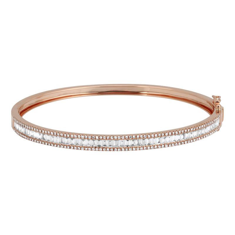 14K Yellow Gold Diamond Bangle