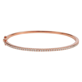 14K Rose Gold Diamond Bangle