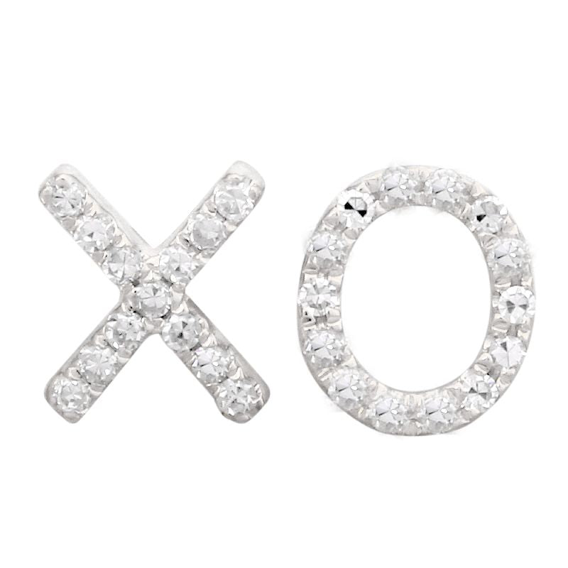 14K Yellow Gold Hugs and Kisses Studs