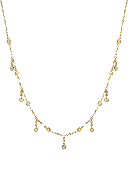 14K Diamond Shaker Necklace