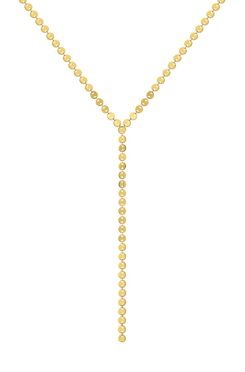 14K Yellow Gold Lariat Necklace