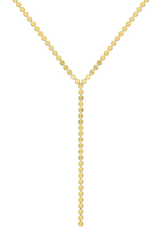 14K Yellow Gold Lariat Necklace
