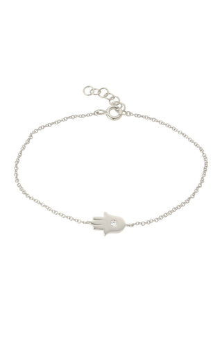 14K Yellow Gold Diamond Hamsa Bracelet
