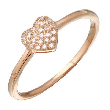 14K Yellow Gold Heart Ring