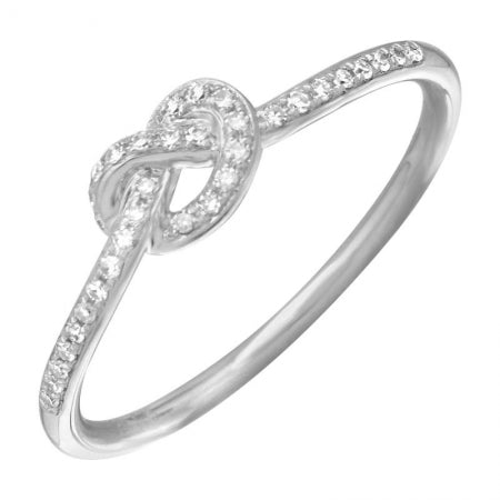 14K White Gold Knot Ring