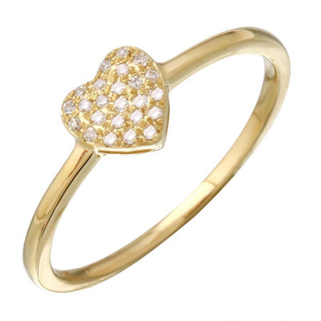 14K Yellow Gold Heart Ring