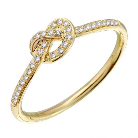 14K White Gold Knot Ring